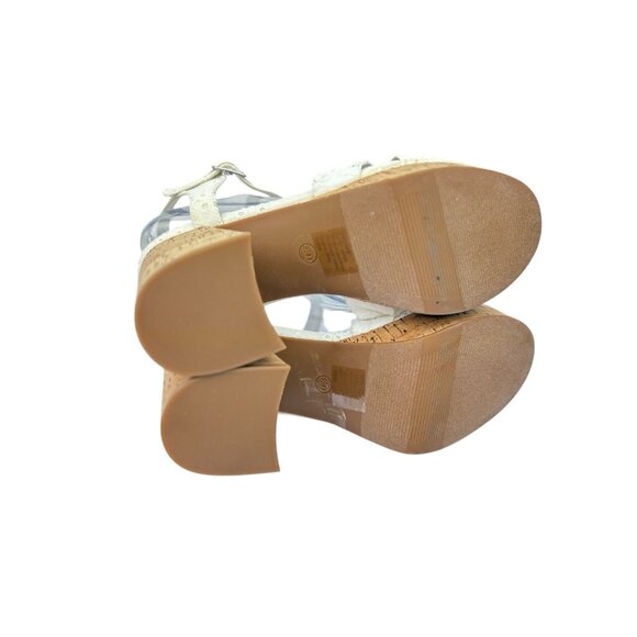 Torrid Platform Heels Womens Size 9.5W White Eyelet Boho Hippie Cottage Romantic - Picture 9 of 10